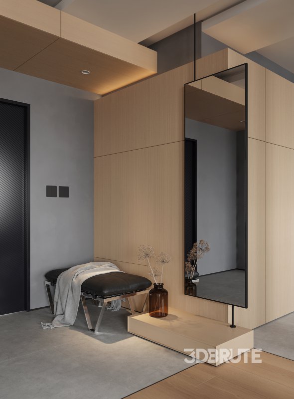 Modern living room and dining room interior scene Image 4