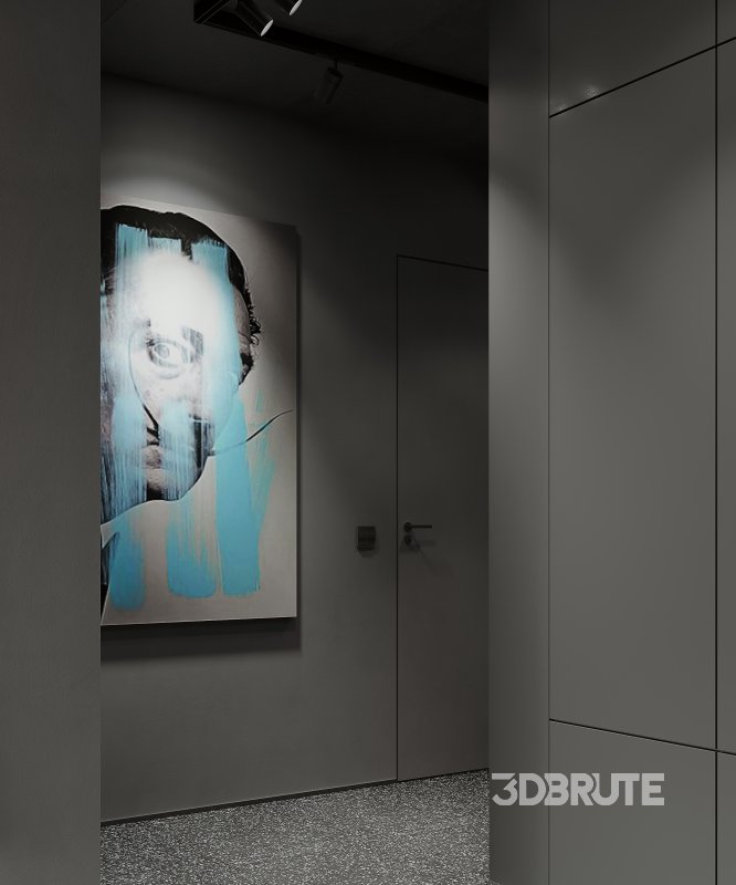 Modern living room and dining room kitchen interior scene Image 7