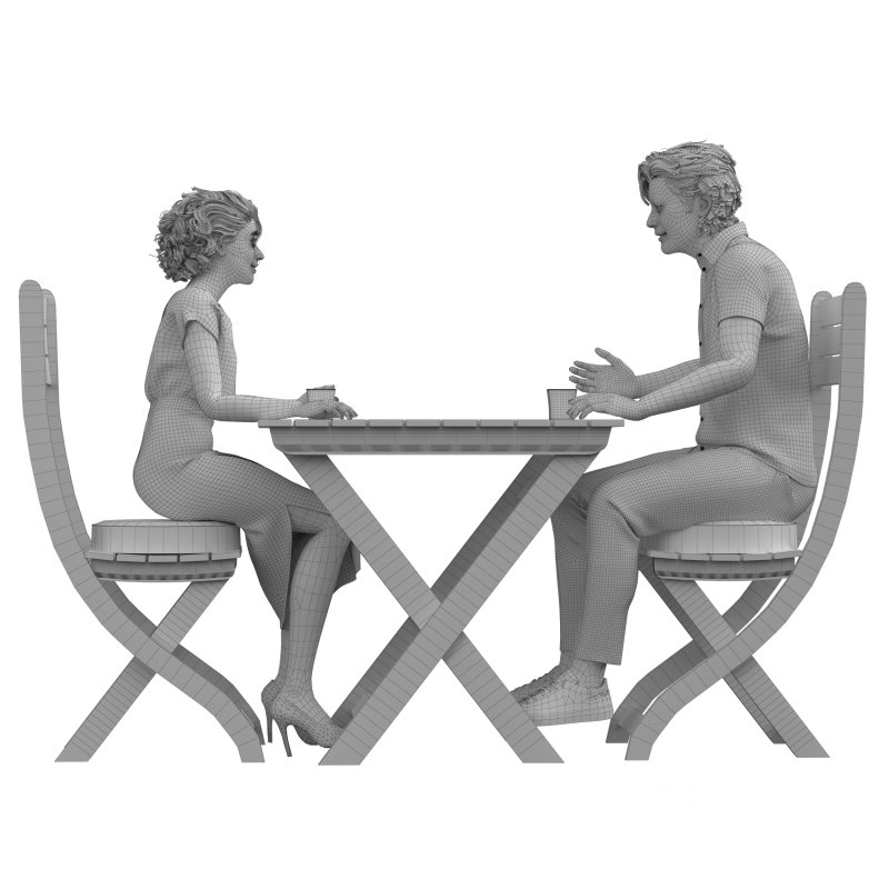 man and woman dining scene Image 1