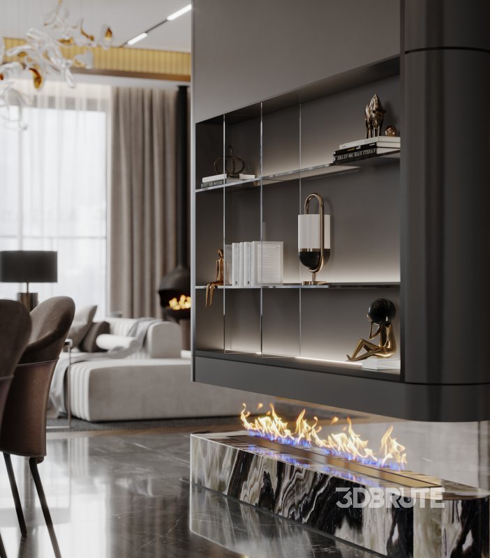 Luxurious living room and dining room Image 3