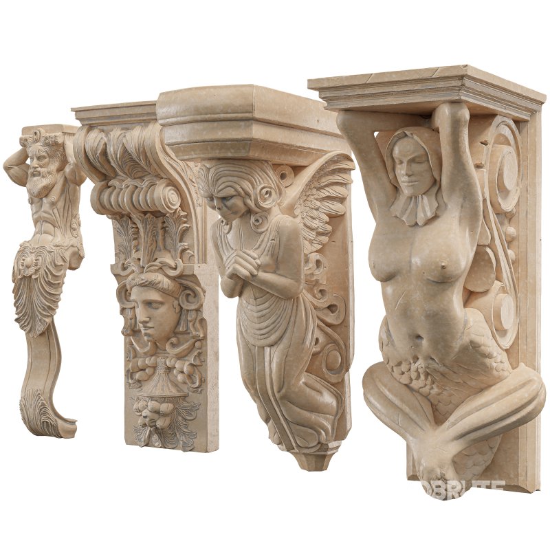 04 Victorian-Style Decorative Stone Bracket Collection Image 3