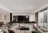 Modern living room and dining room interior scene - Thumbnail 2