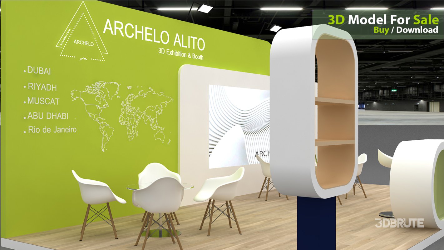 3D Exhibition Booth Model Image 1