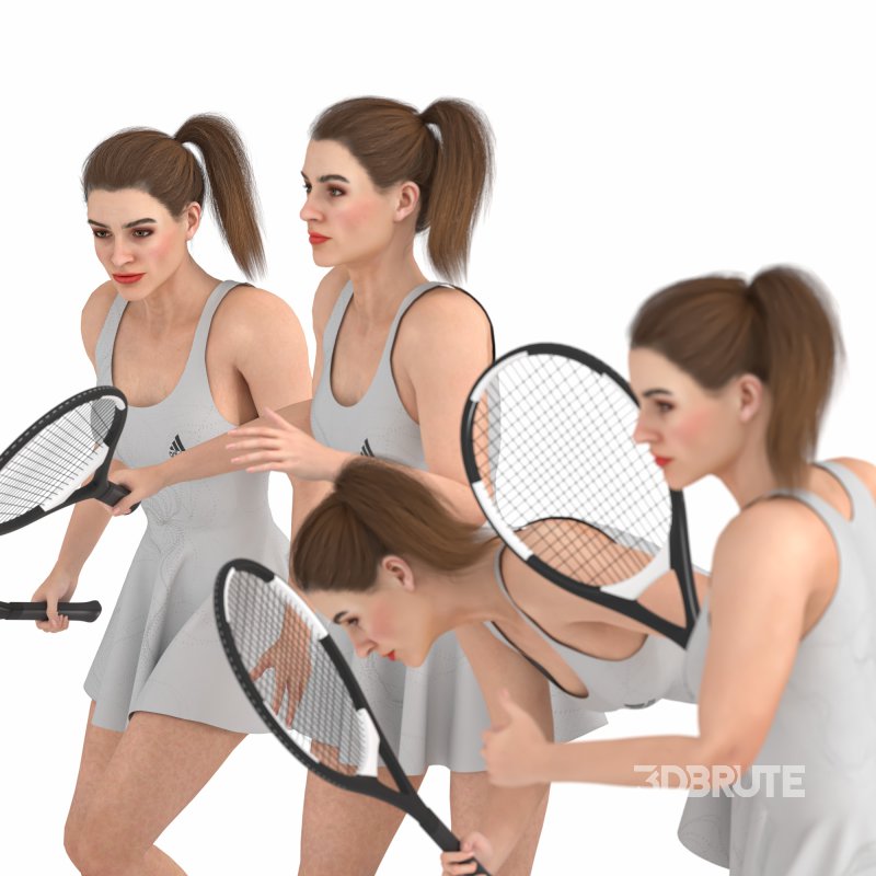 Tenniser Woman 04 poses Image 1