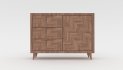 Mid-Century Modern Wooden Cabinet 3D Model – Low-Poly Furniture Asset - Thumbnail 1