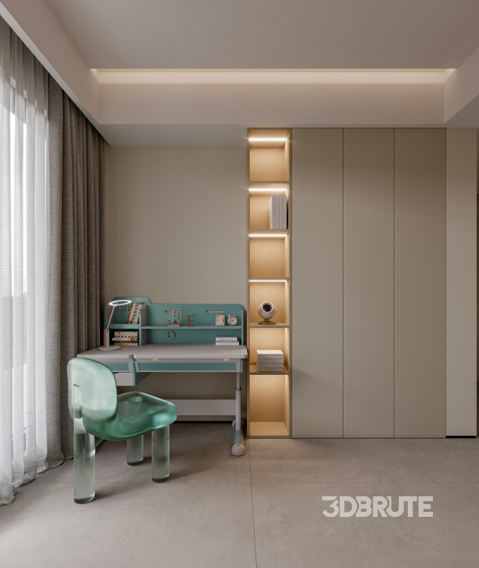 Modern living room and dining room interior scene Image 5