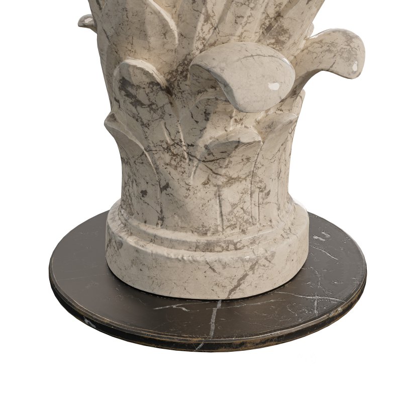 Ornate Baroque Acanthus Leaf Pedestal Table Image 4