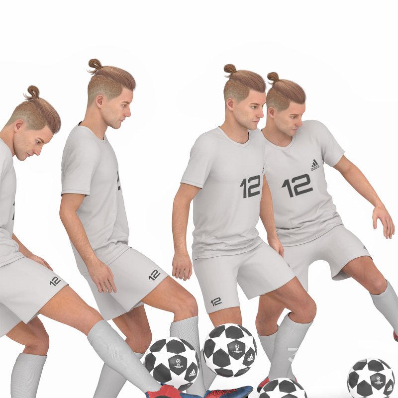 Footbalist Man in 04 poses Image 1