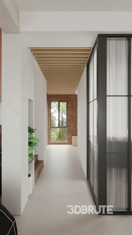 Modern living room and dining room interior scene Image 7