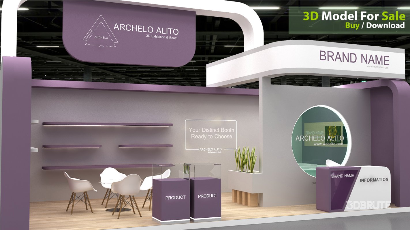 3D Stand Booth Model Image 3