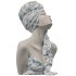 Porcelain Ceramic Floral Bust Sculpture - Thumbnail 1