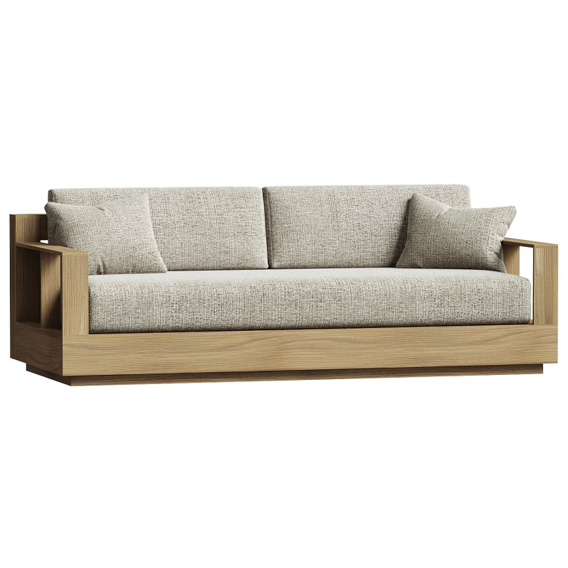 Bal Harbour Outdoor Teak Sofa Image 2