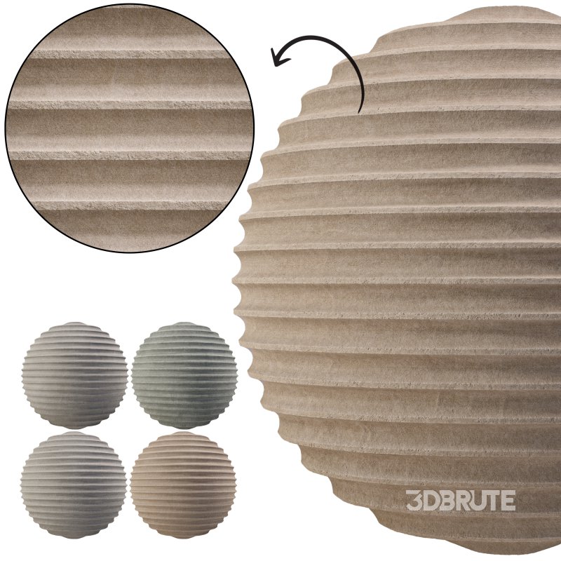 Fluted Concrete 01 (Seamless) Image 1