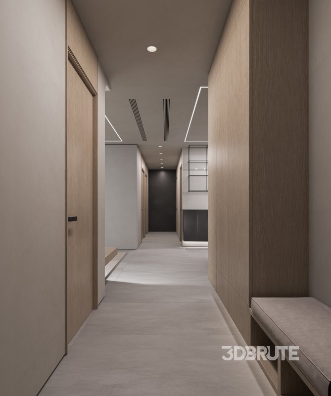 Modern living room and dining room interior scene Image 7