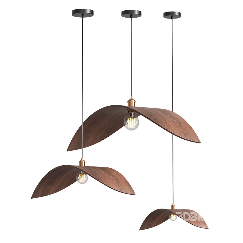 Japandi Wooden Pendant Light Image 4