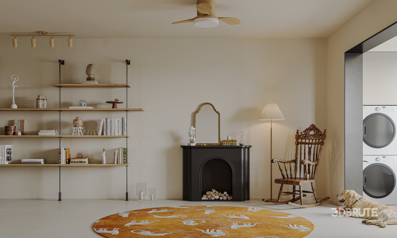 Eclectic living and dining room interior Image 1