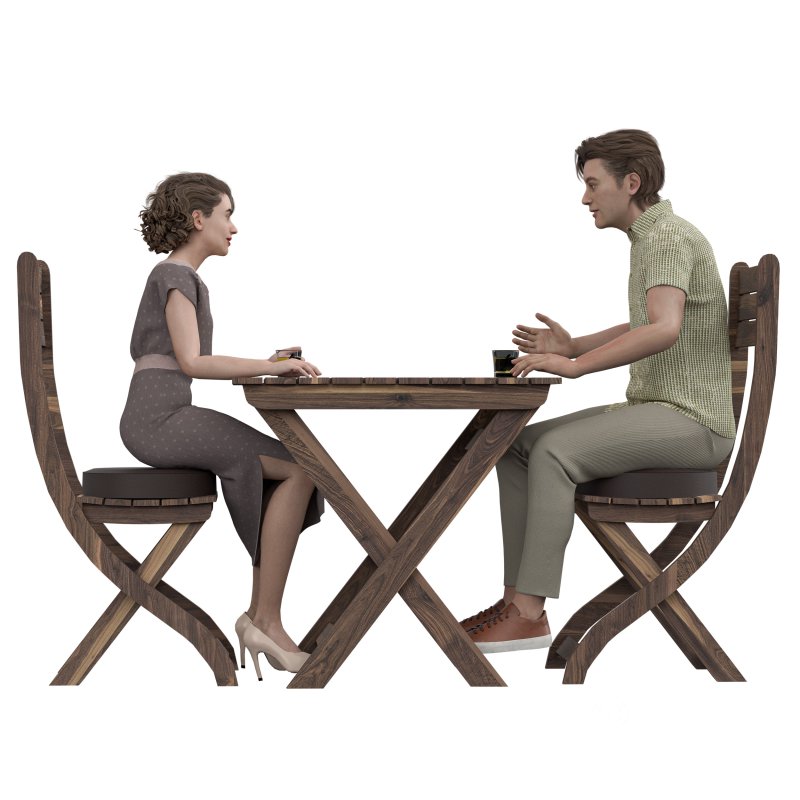 man and woman dining scene Image 2