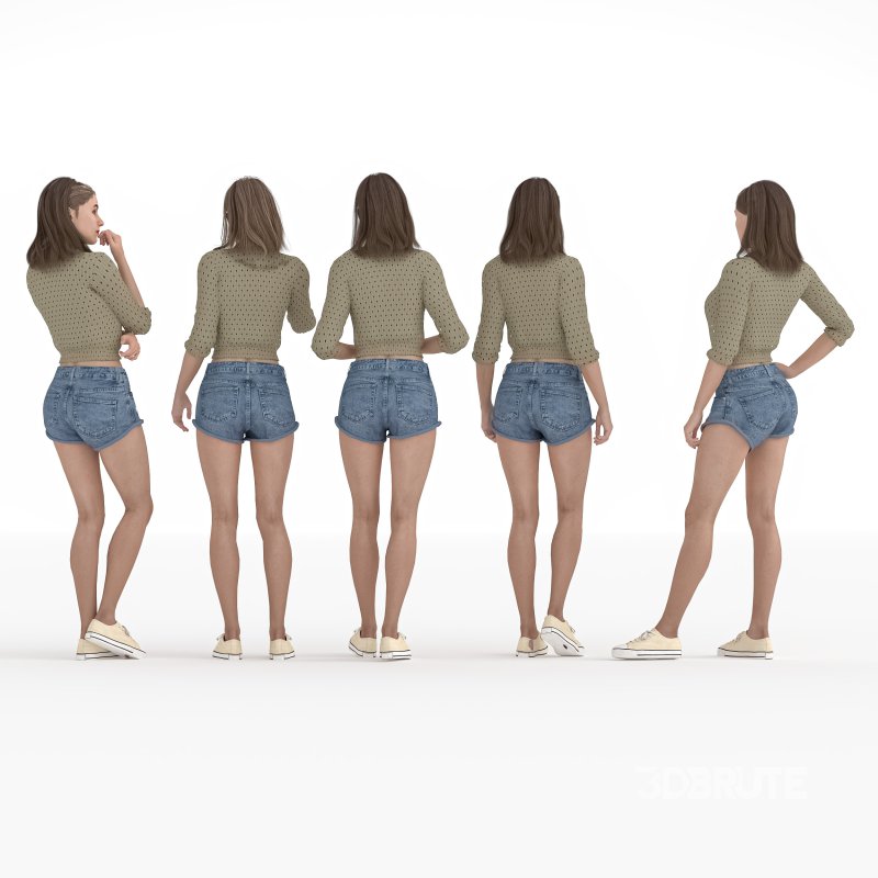 casual_woman in 5 poses Image 2