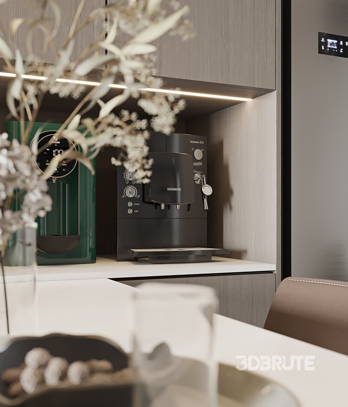 Modern living room and dining room interior scene Image 4