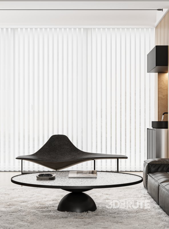 Modern living room and dining room interior scene Image 3