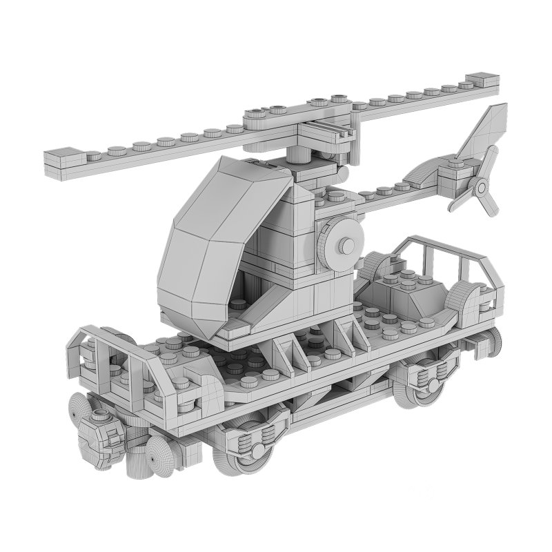 60098 Heavy haul train vagone Helicopter Image 5