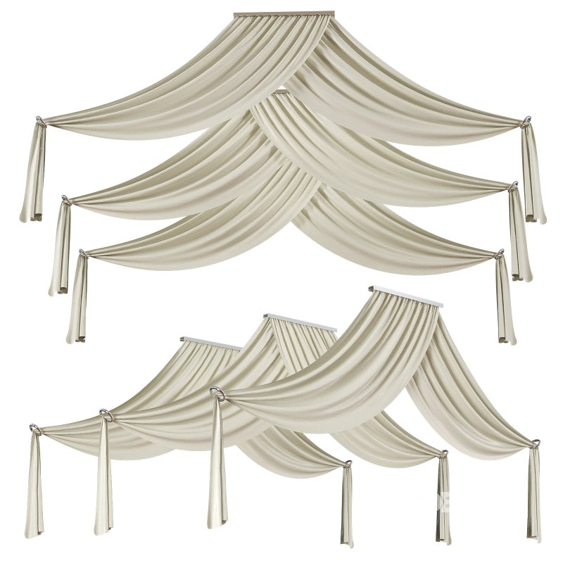 Ceiling Drape Curtain Panels vol 03 Image 4