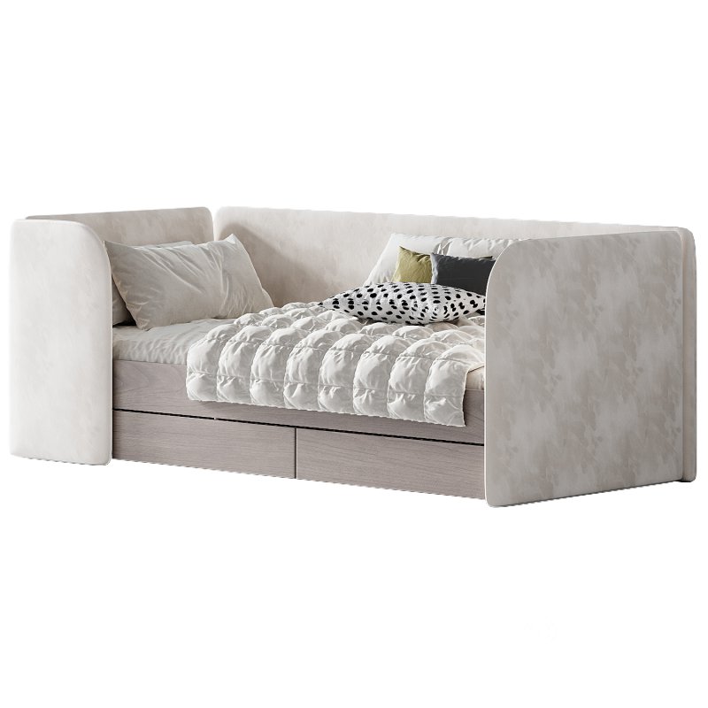 Childrens bed Moddi 90 Velvet Pink Image 4