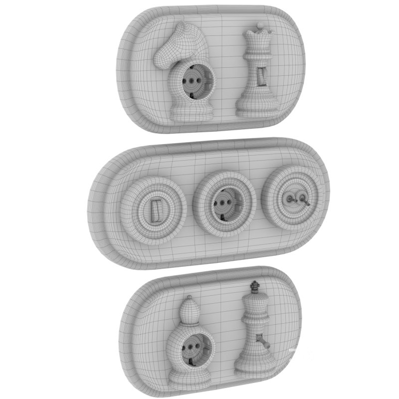 Sockets and Switches in the Shape of Chess and Checkers Pieces Image 6