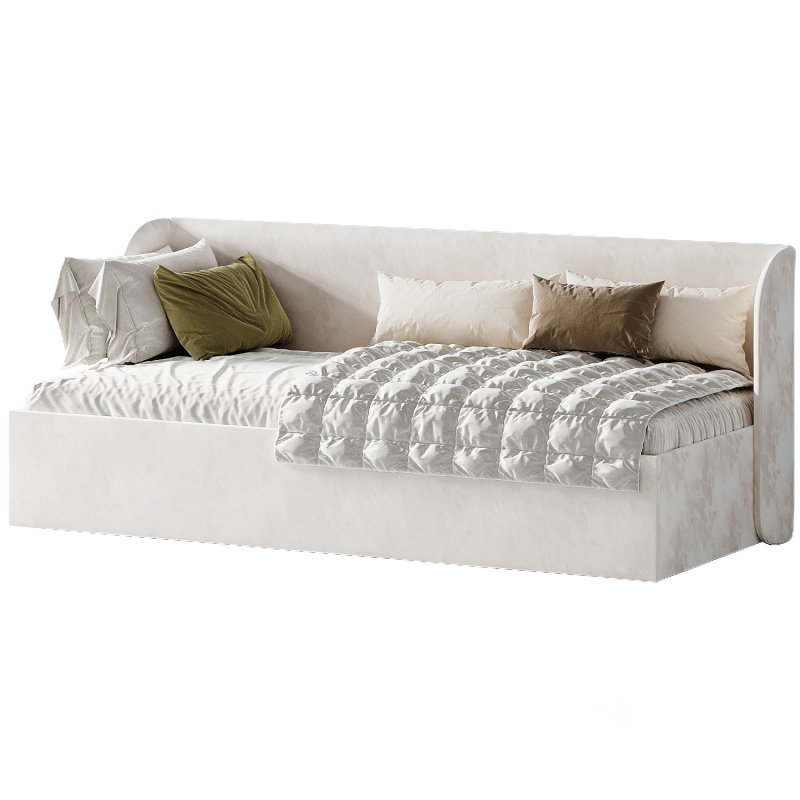 Milton Bed 90 Velvet Wet Sand Image 6