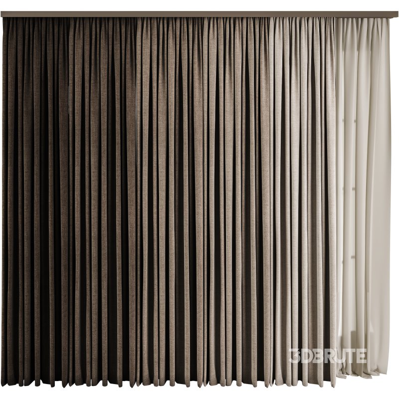 Silk and Cotton Curtain Set 86 Image 1