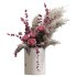 Romantic Pink Roses with Pampas in Ceramic Vase. Bouquet of flowers set 003 - Thumbnail 3