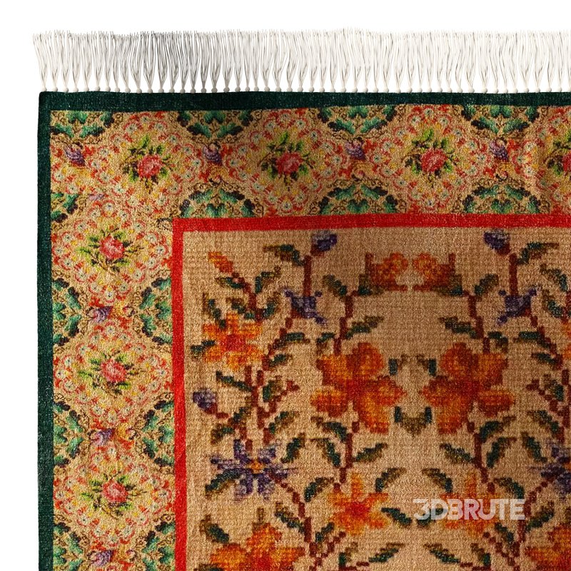 Evelyn Needlepoint Digital Printed Rug Image 3