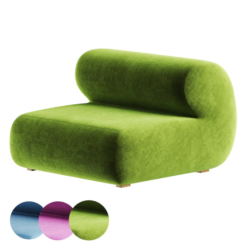 velvet green armchair Image 4