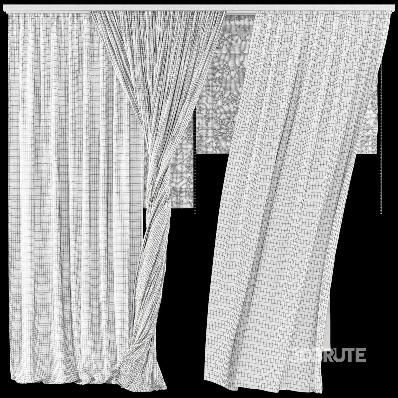 Silk and Cotton Curtain Set 83 Image 4