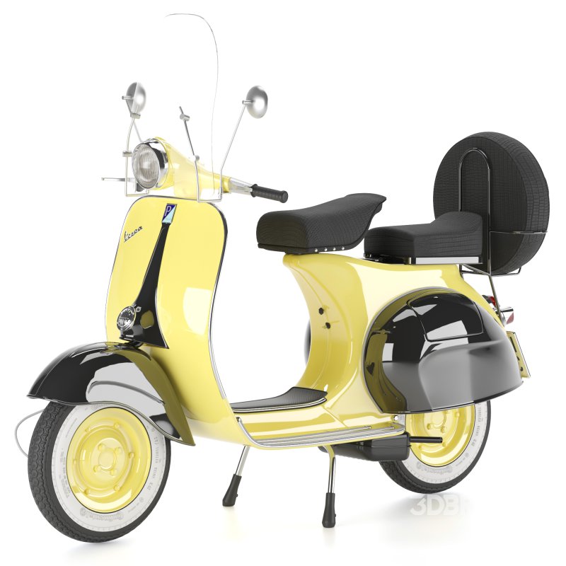 yellow vespa motor Image 1