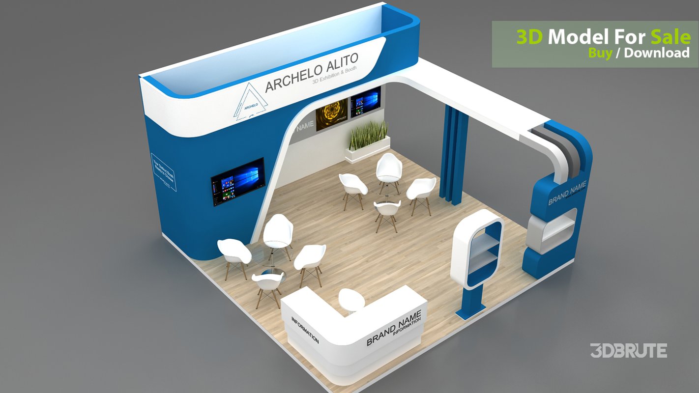 3d exhibition booth stand Image 3