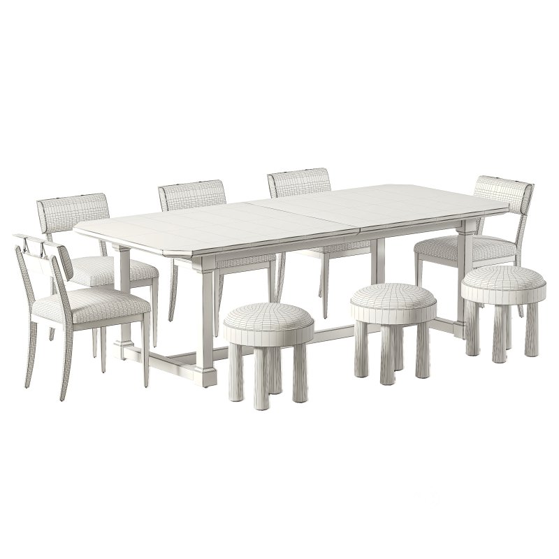 Marcello and Louise Accent Dining Chair and Cicero Extension Dining Table-Fourhands Image 4