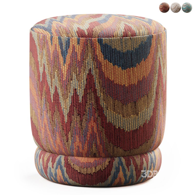 Dual Pouffe Carnival Image 1