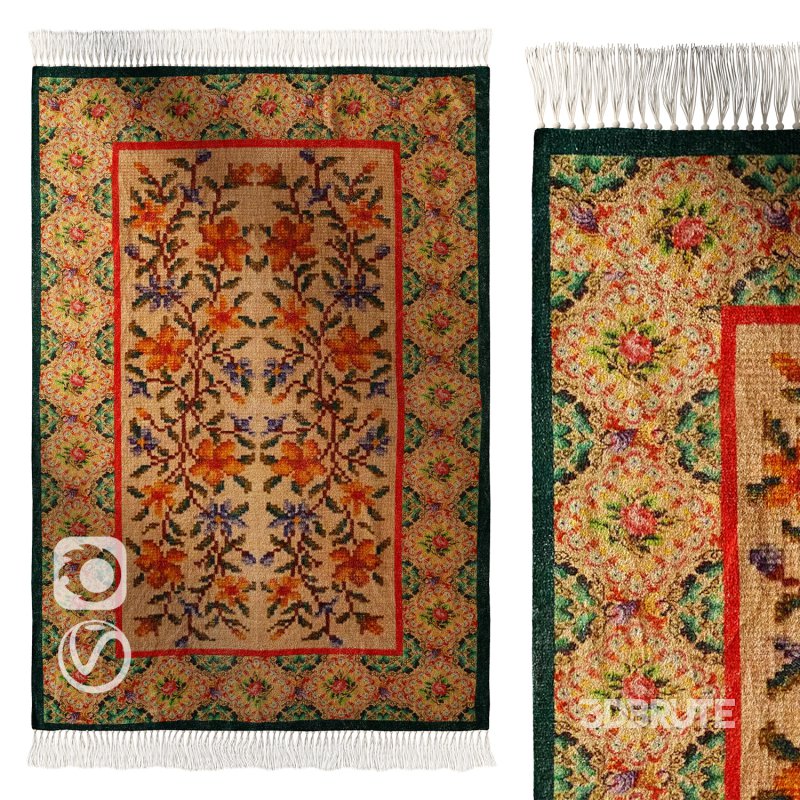 Evelyn Needlepoint Digital Printed Rug Image 1