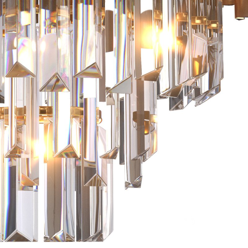 Black and Gold Round Chandelier Image 2