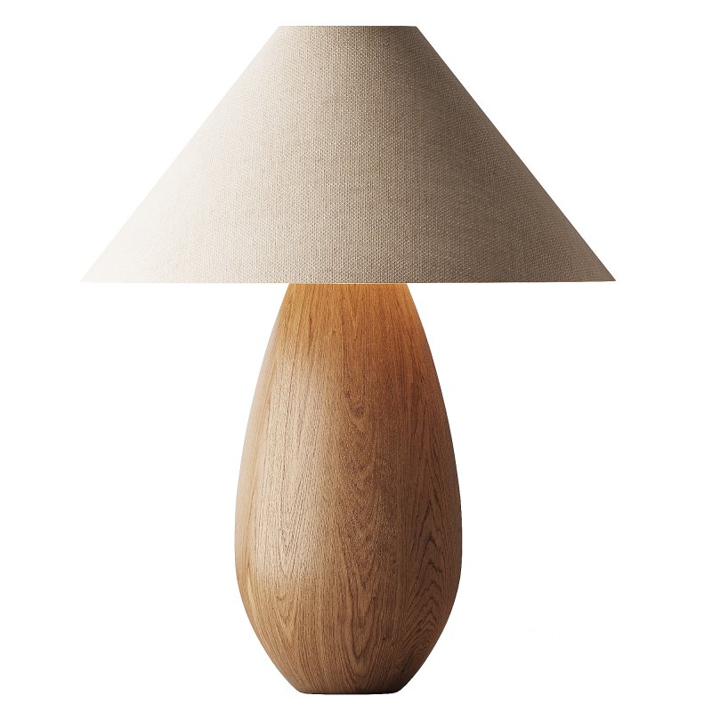 Table lamp made of mountain wood Image 1