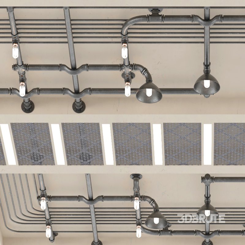 ceiling with pipe light Image 3