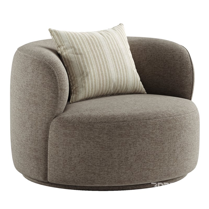 Kylan Boucle Swivel Chair Image 8