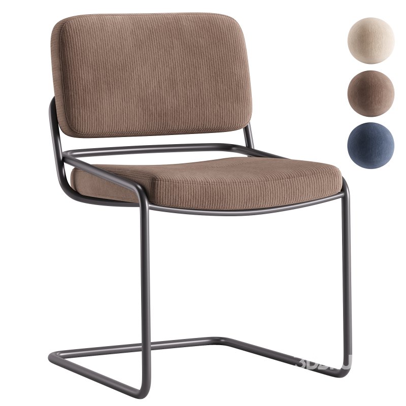 Cantilever chair Don in corduroy Image 5