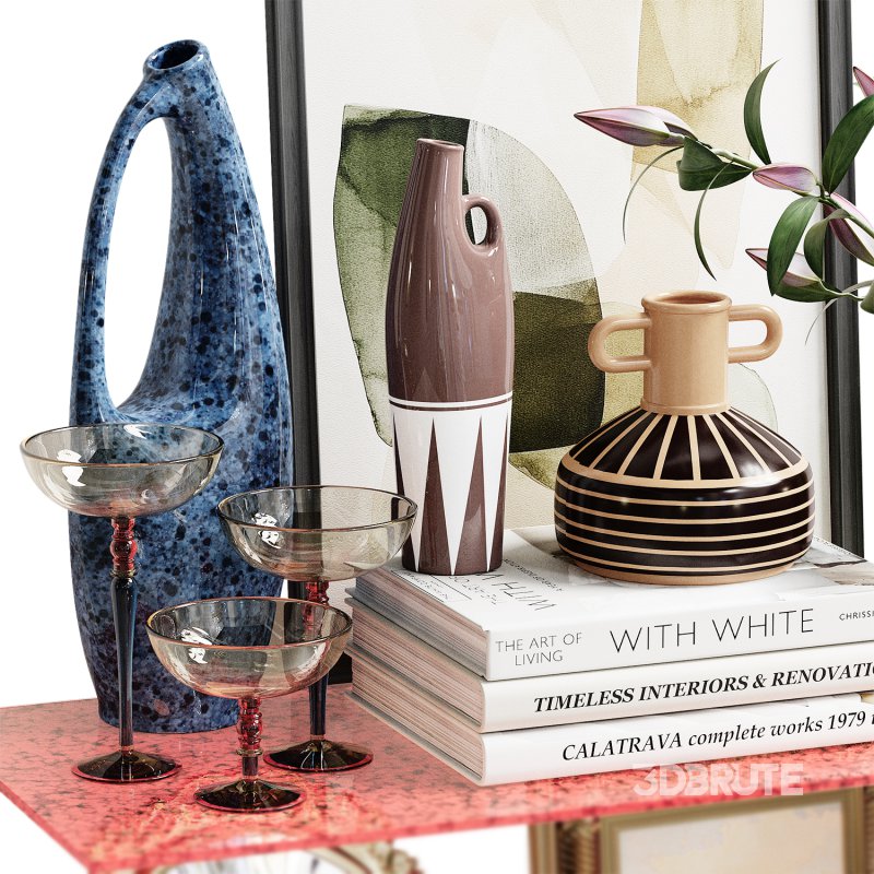 Shelves with decorative set Image 2