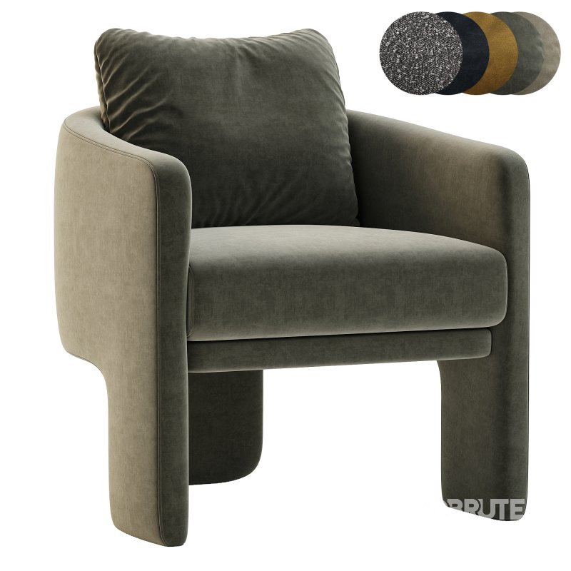 Efren Fabric Armchair Image 1