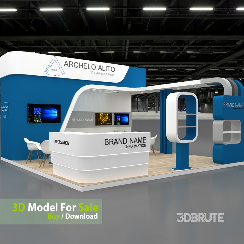 3d exhibition booth stand Image 1