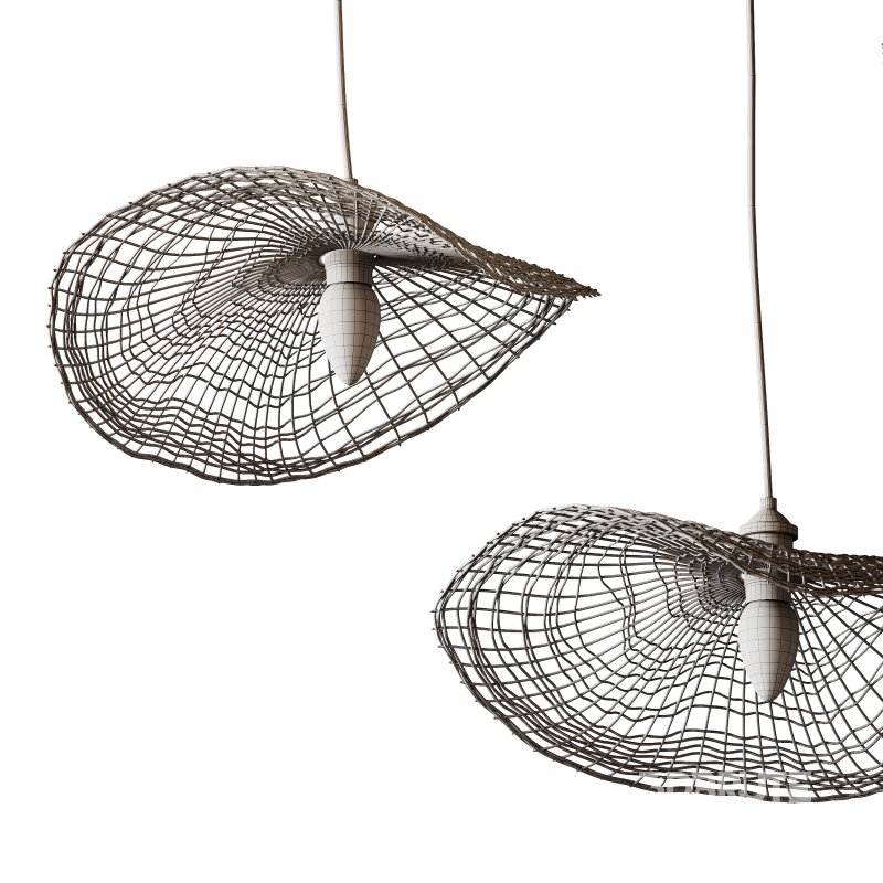 Boho Hand-woven Rattan Chandelier Decorative Pendant Light Image 12