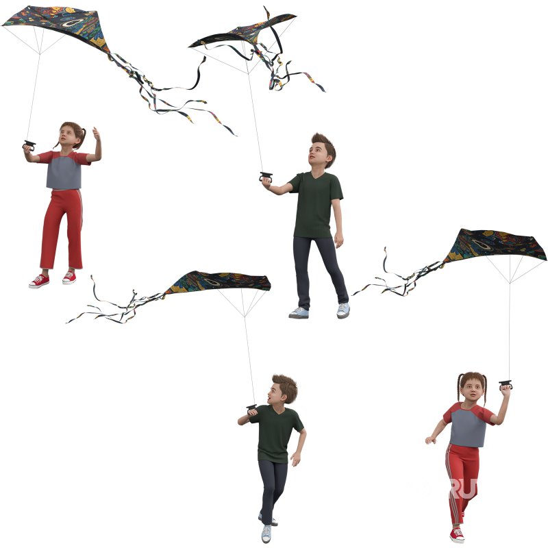 Children Flyin Kite Image 10
