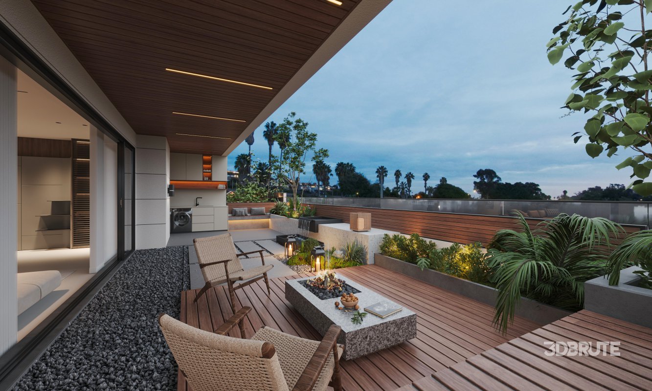 Modern garden balcony Image 1